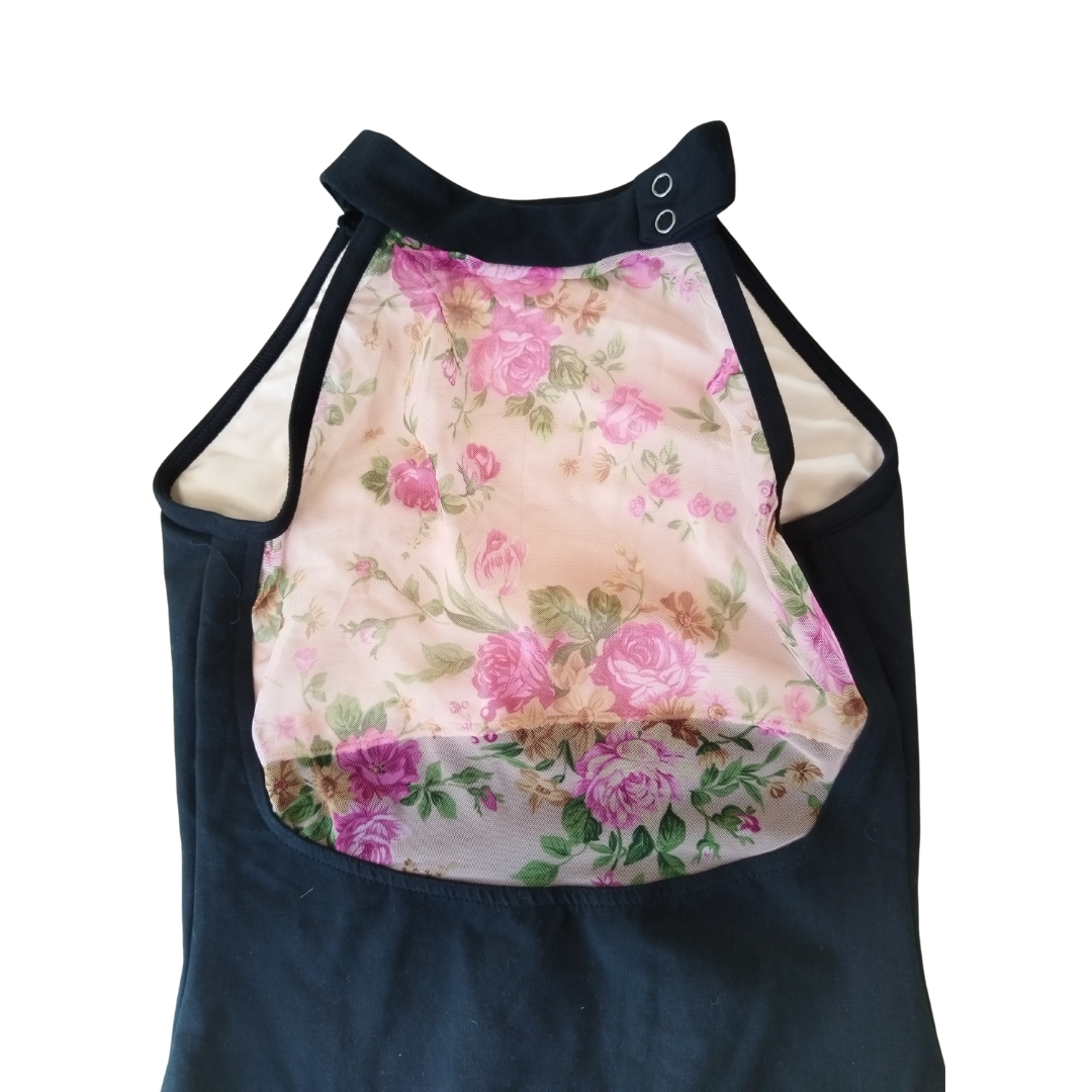 Cotton High Neck with Floral Back Detail