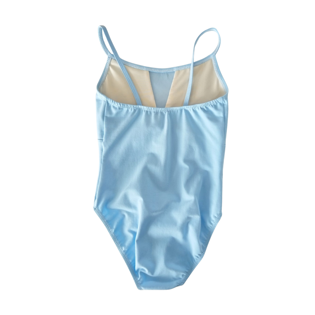 Front V-Mesh Kids Leotard