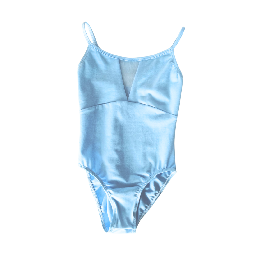 Front V-Mesh Kids Leotard