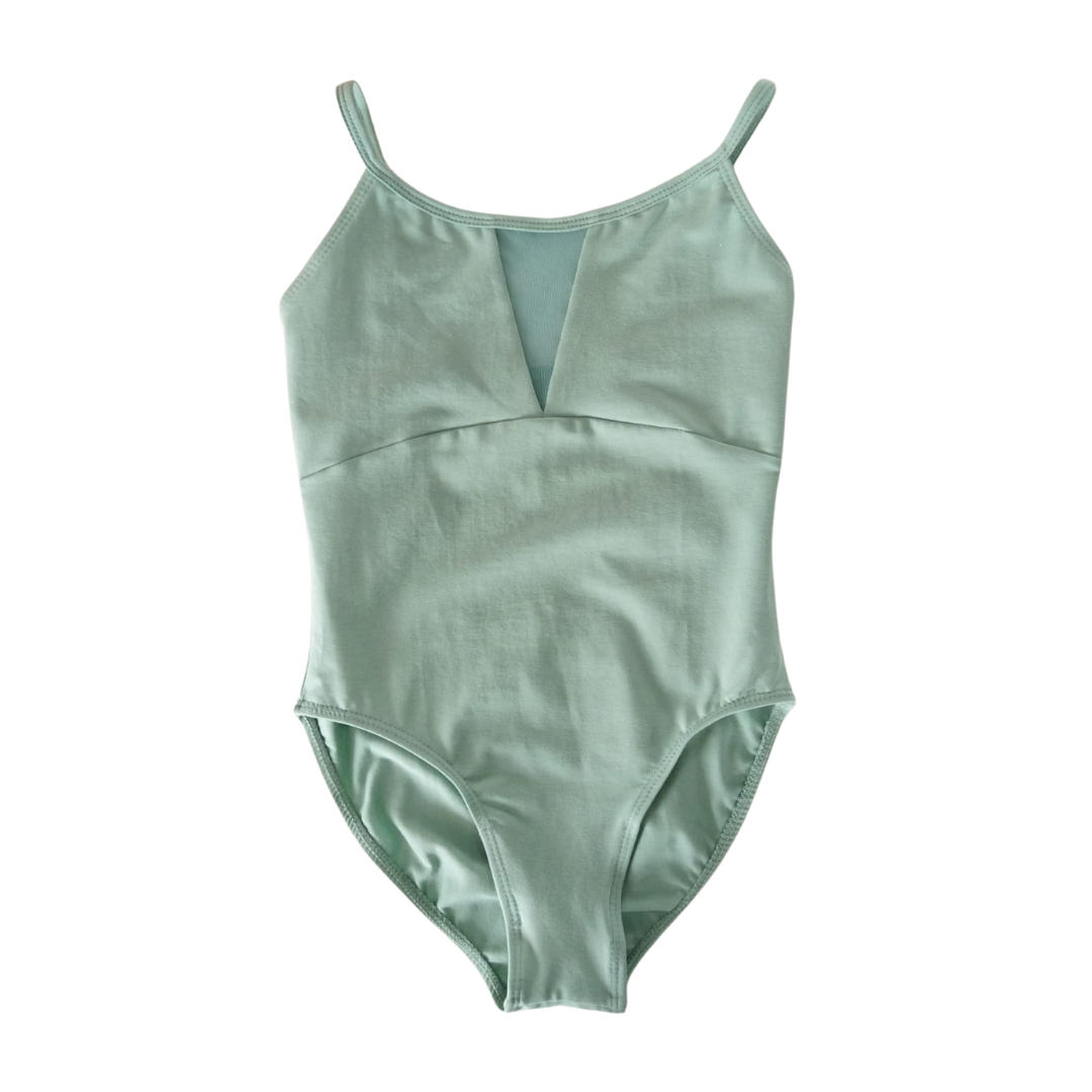 Front V-Mesh Kids Leotard