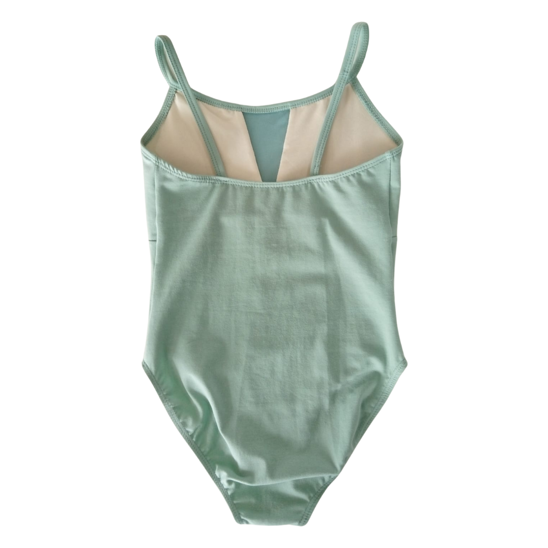 Front V-Mesh Kids Leotard