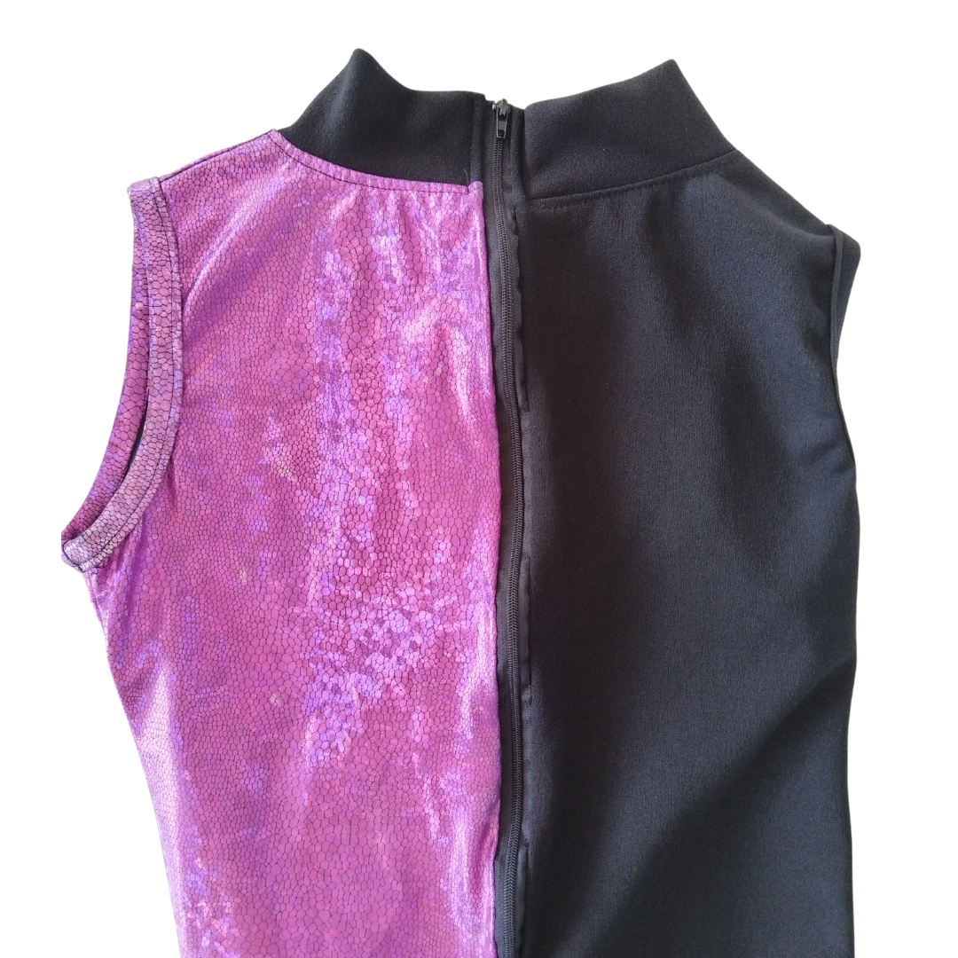 Purple & Black Unitard