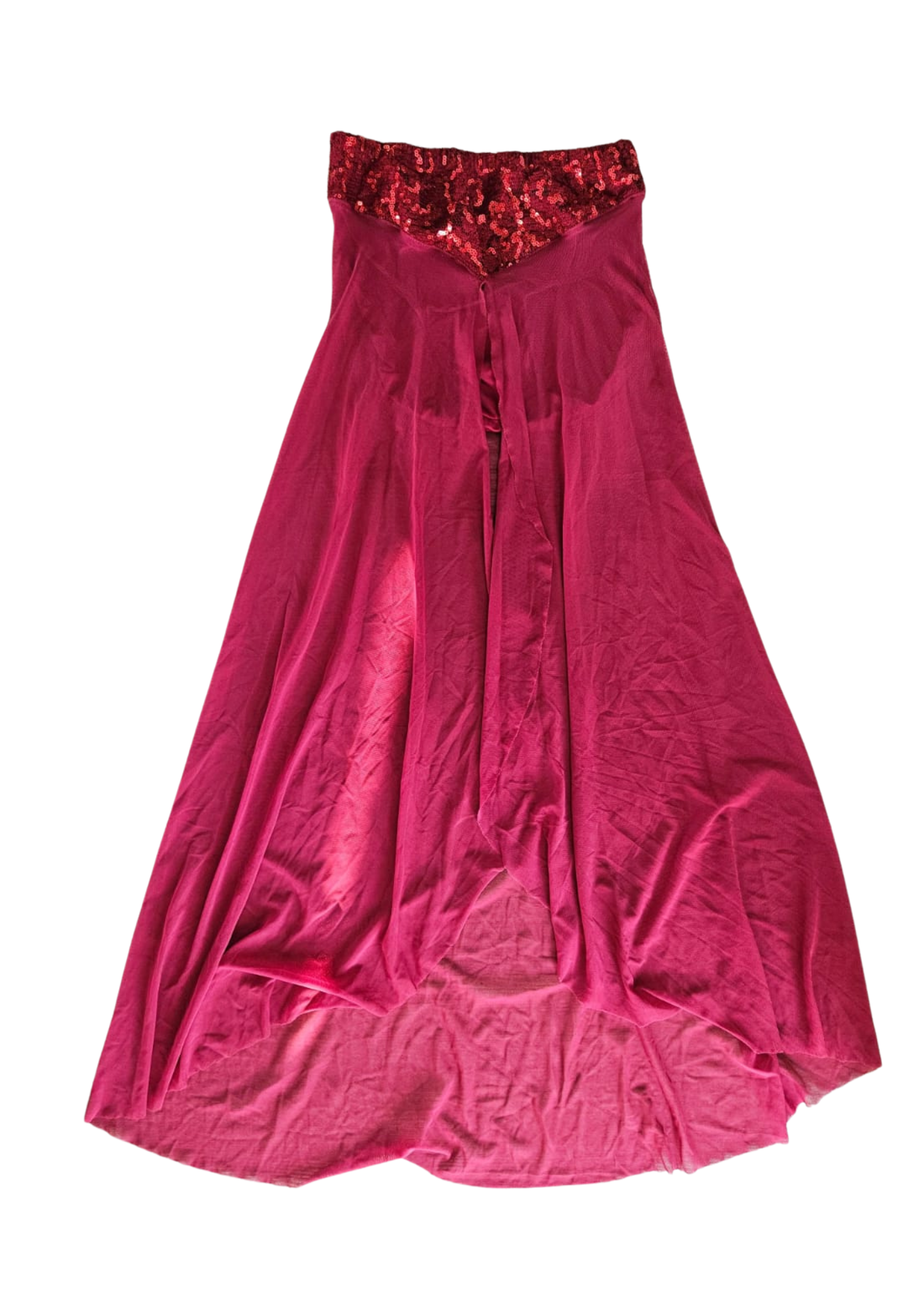 Sparkly Wine Red Two-Piece