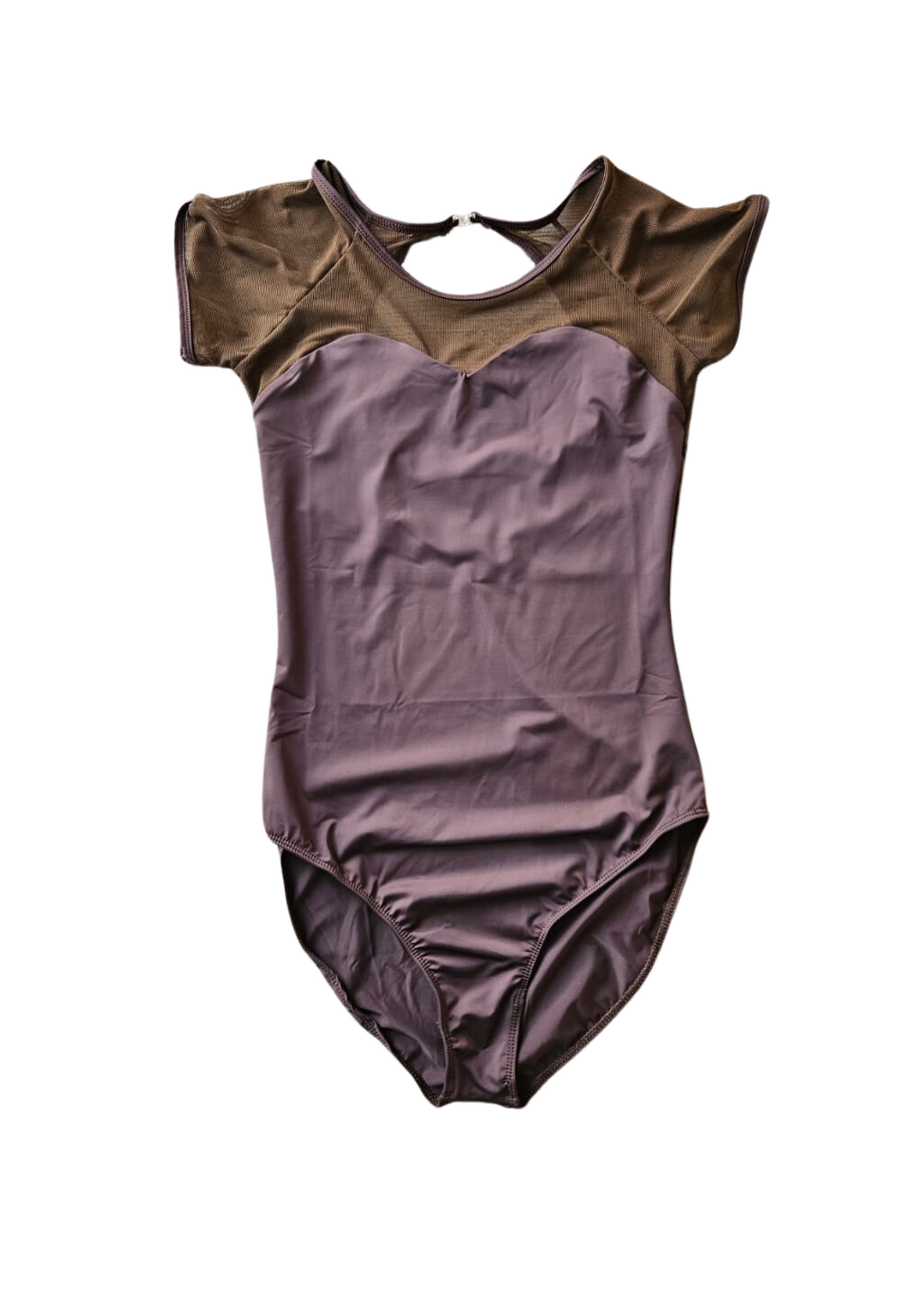 Adult Capped Sleeve Mesh Leotard