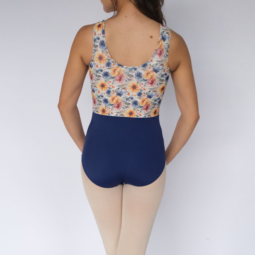 Summer Collection: Royal blue floral leotard