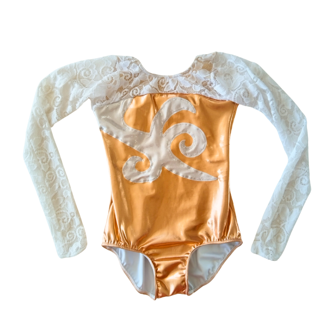 Metallic Gold & Lace Leotard