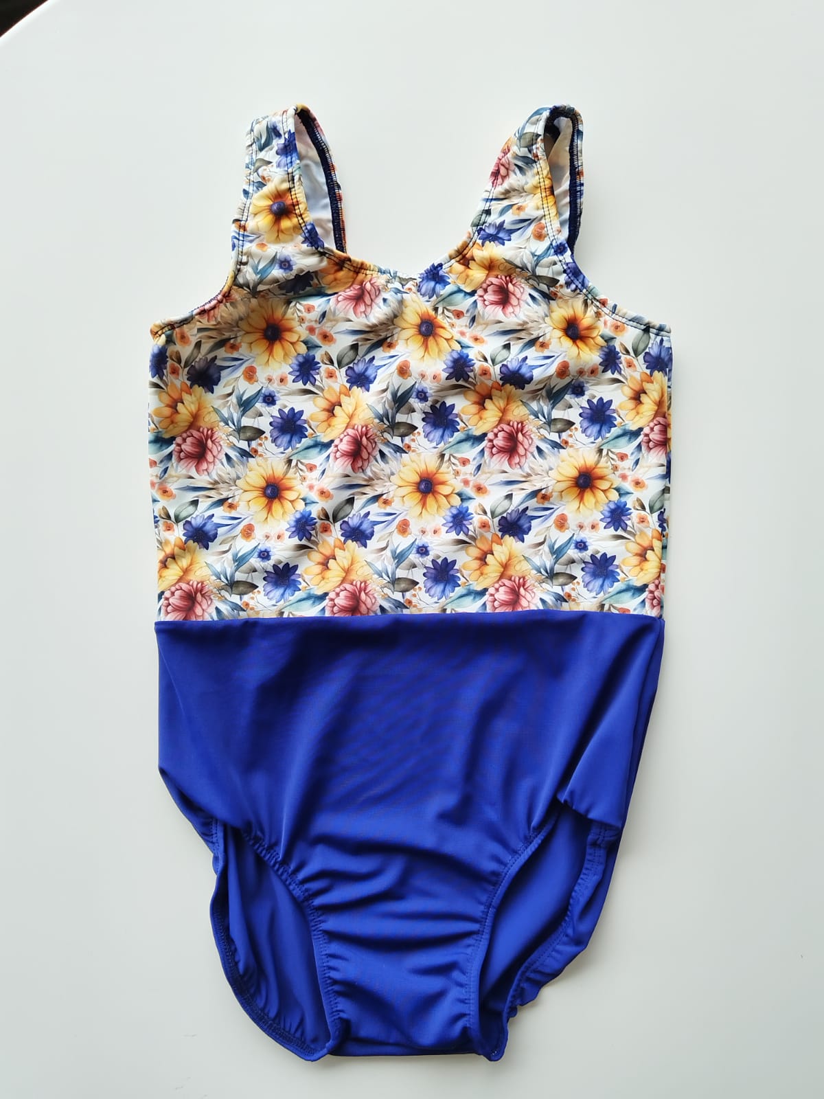 Summer Collection: Royal blue floral leotard