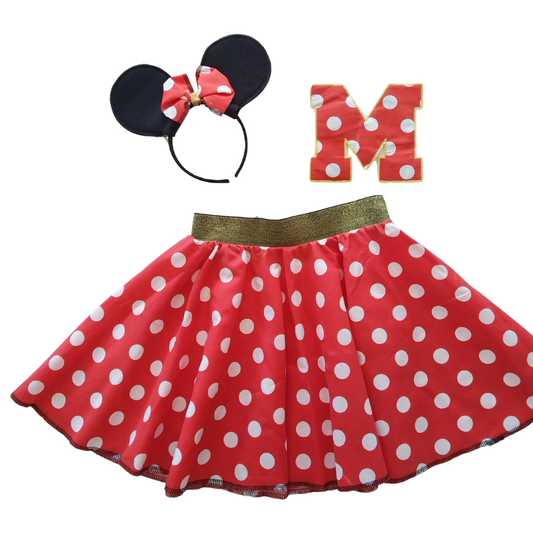 Minnie Mouse Skirt & Ears