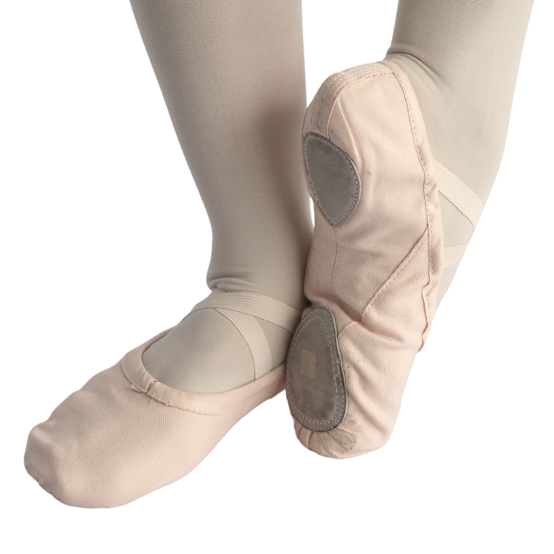 Canvas ballet shoe split sole discount