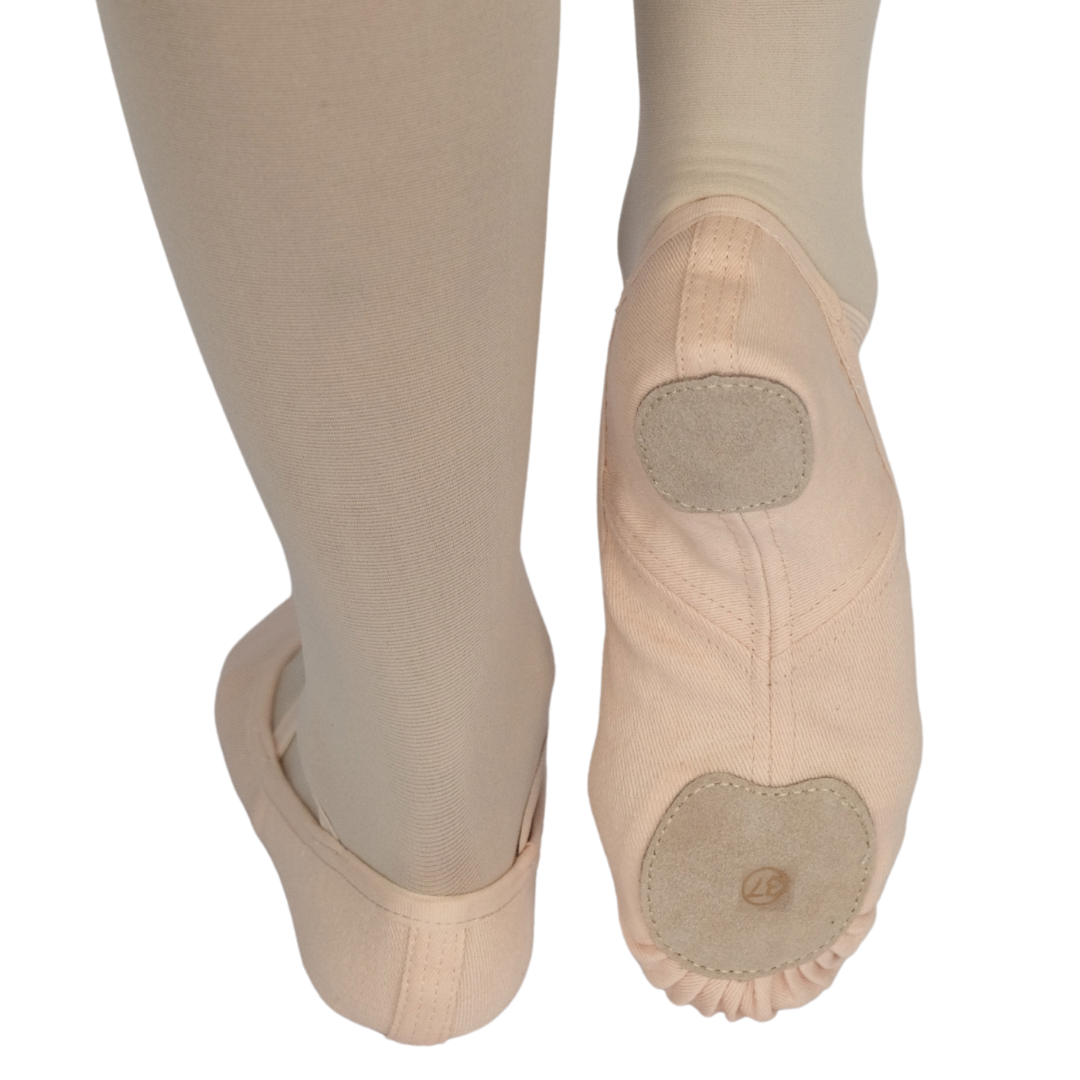 Stretchy Canvas Split-Sole Ballet Shoe